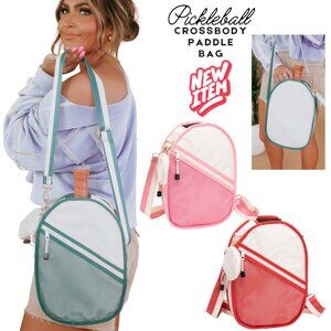 BRAND NEW! Pickleball Players Crossbody Paddle Racket Bag & Coin Bag SET